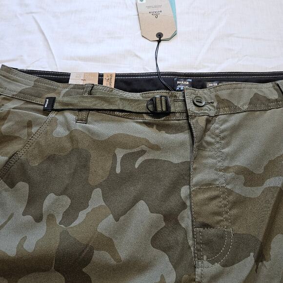 Prana Stretch Zion Pant II Straight Leg Green Camo 40x28 - Picture 5 of 11